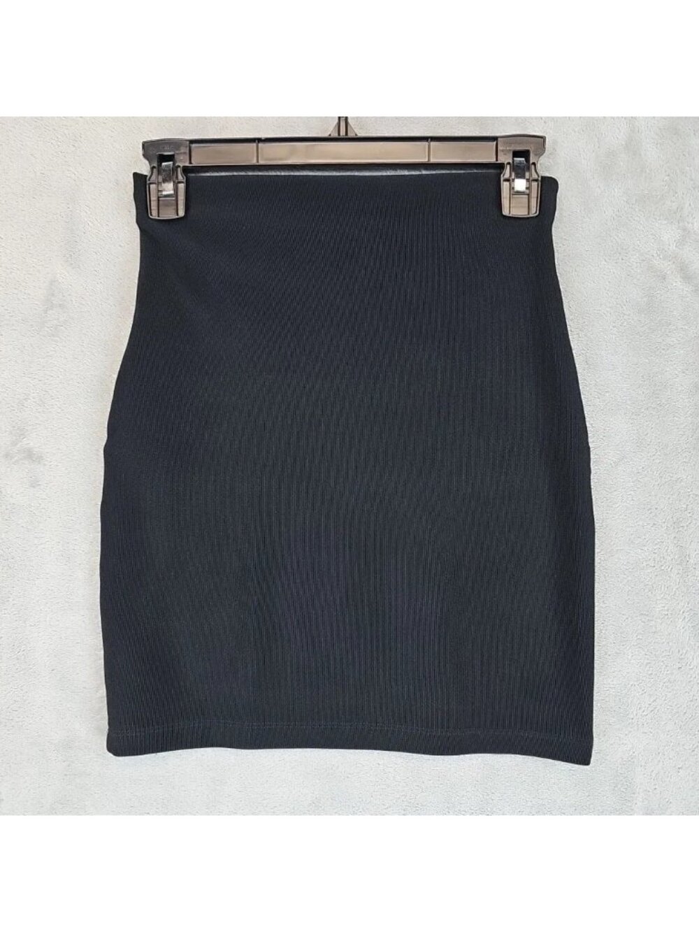 Just In Time Skirt Womens S Black Knit Pencil Mini Stretch Bodycon 90s Y2K VTG
